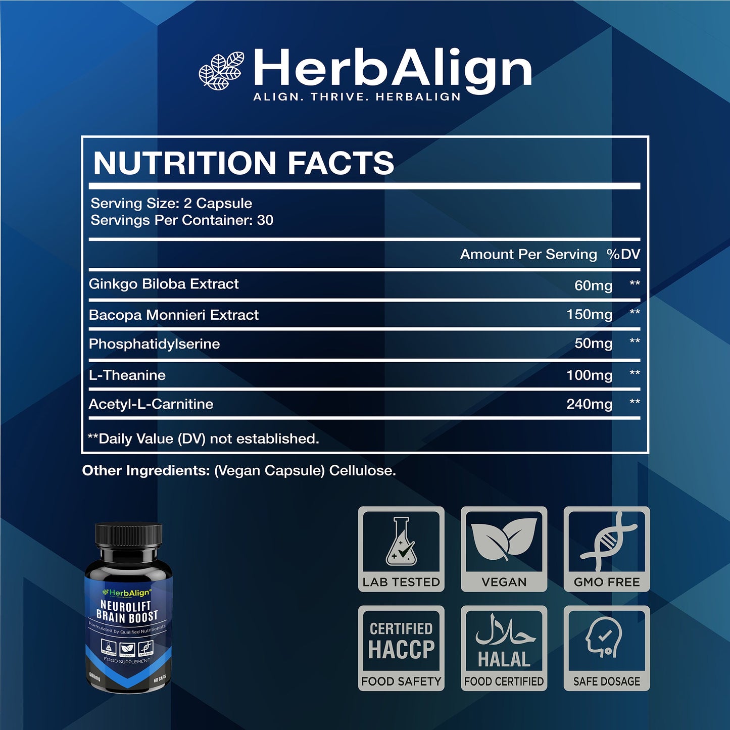 Herbalign NeuroLift Nootropic Capsules