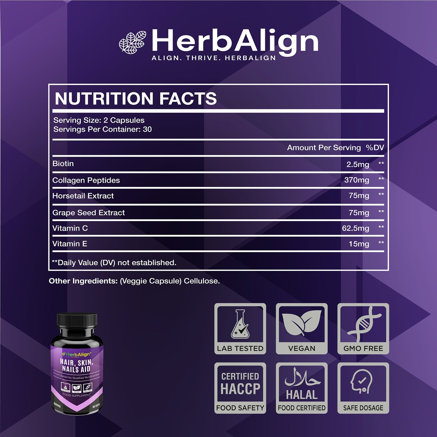 Herbalign Hair, Skin & Nails Capsules