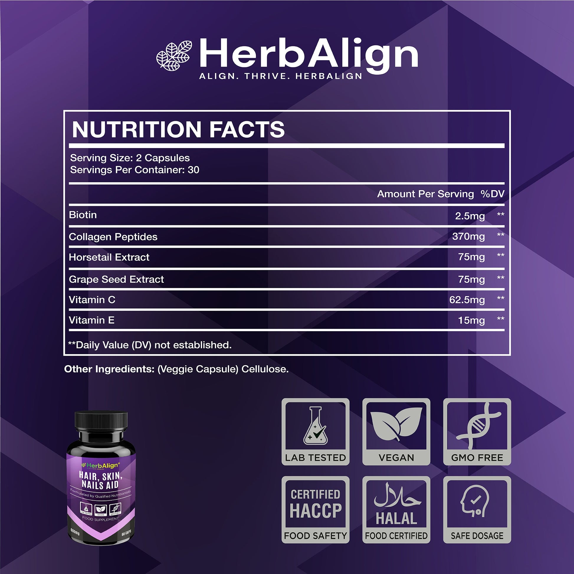 Herbalign Hair, Skin & Nails Capsules