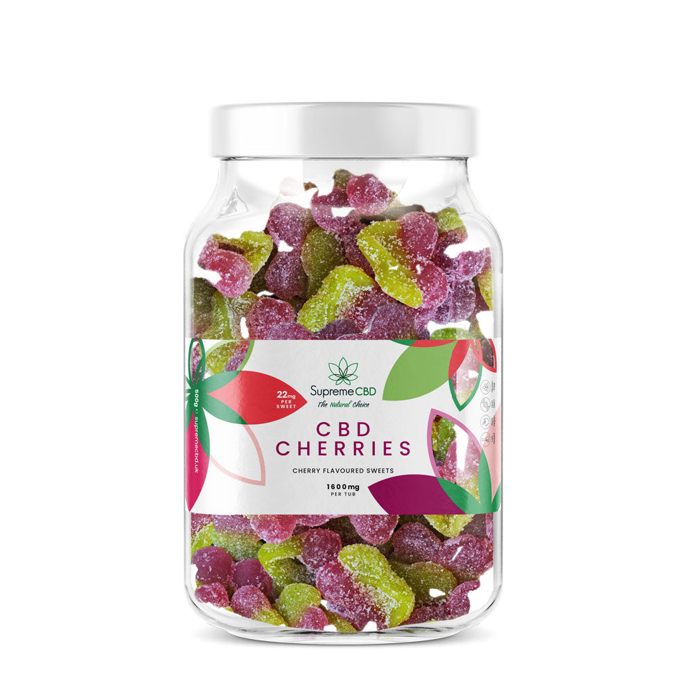 Supreme CBD Large Gummy Cherries 1600mg at The CBD Hut
