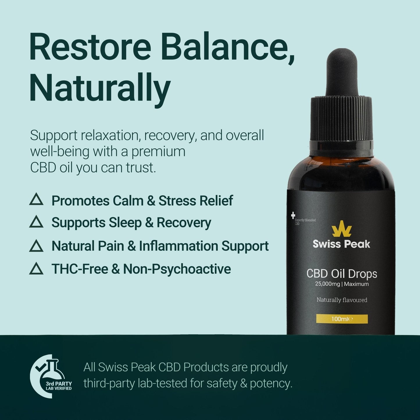 Swiss Peak CBD Oil 25000mg 100ml