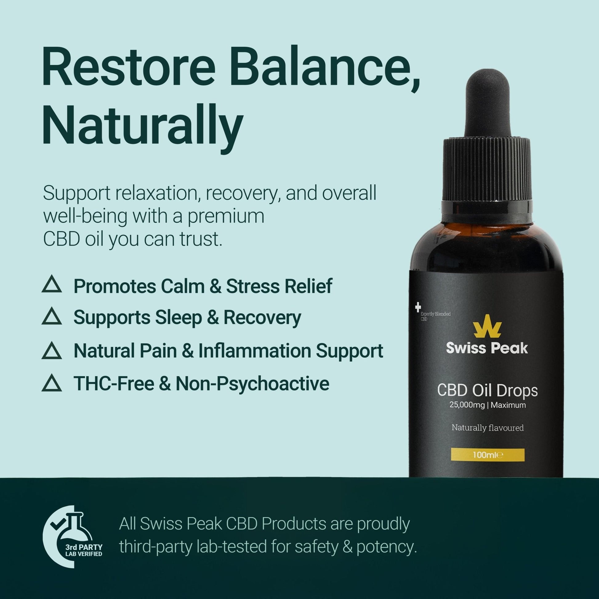 Swiss Peak CBD Oil 25000mg 100ml