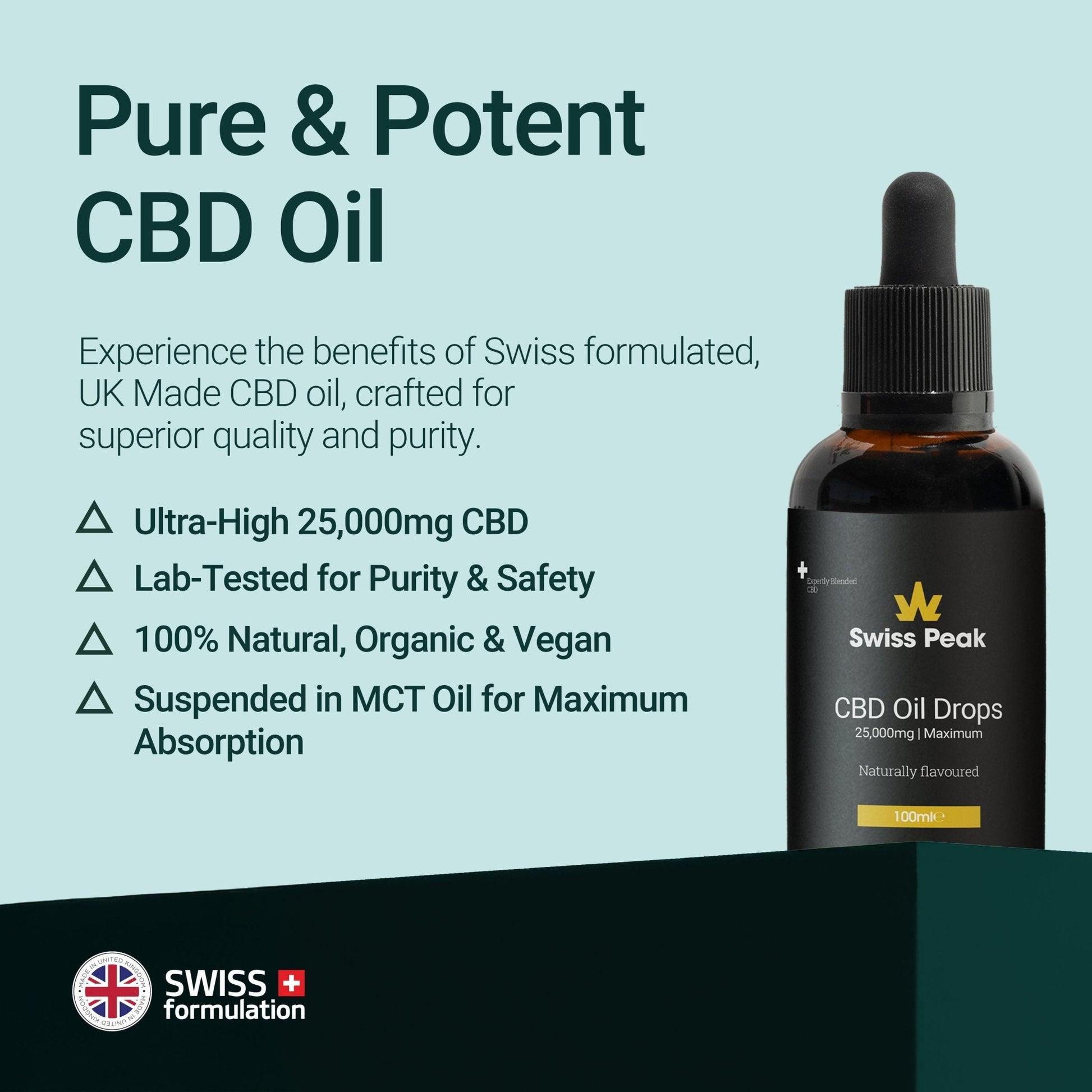 Swiss Peak CBD Oil 25000mg 100ml