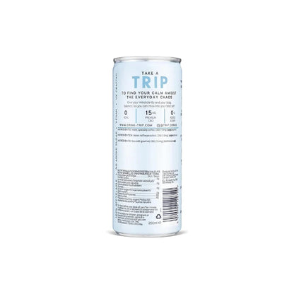 TRIP CBD Can with 'Take a Trip' branding on a white background | The CBD Hut