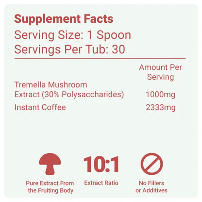 The Shroom Shop Cordyceps Mushroom 30000mg Coffee nutritional information | The CBD Hut