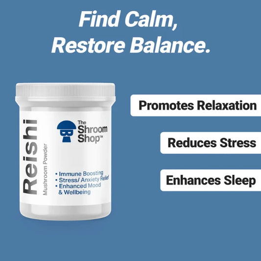 The Shroom Shop Reishi Mushroom 90000mg Powder nootropic benefits | The CBD Hut