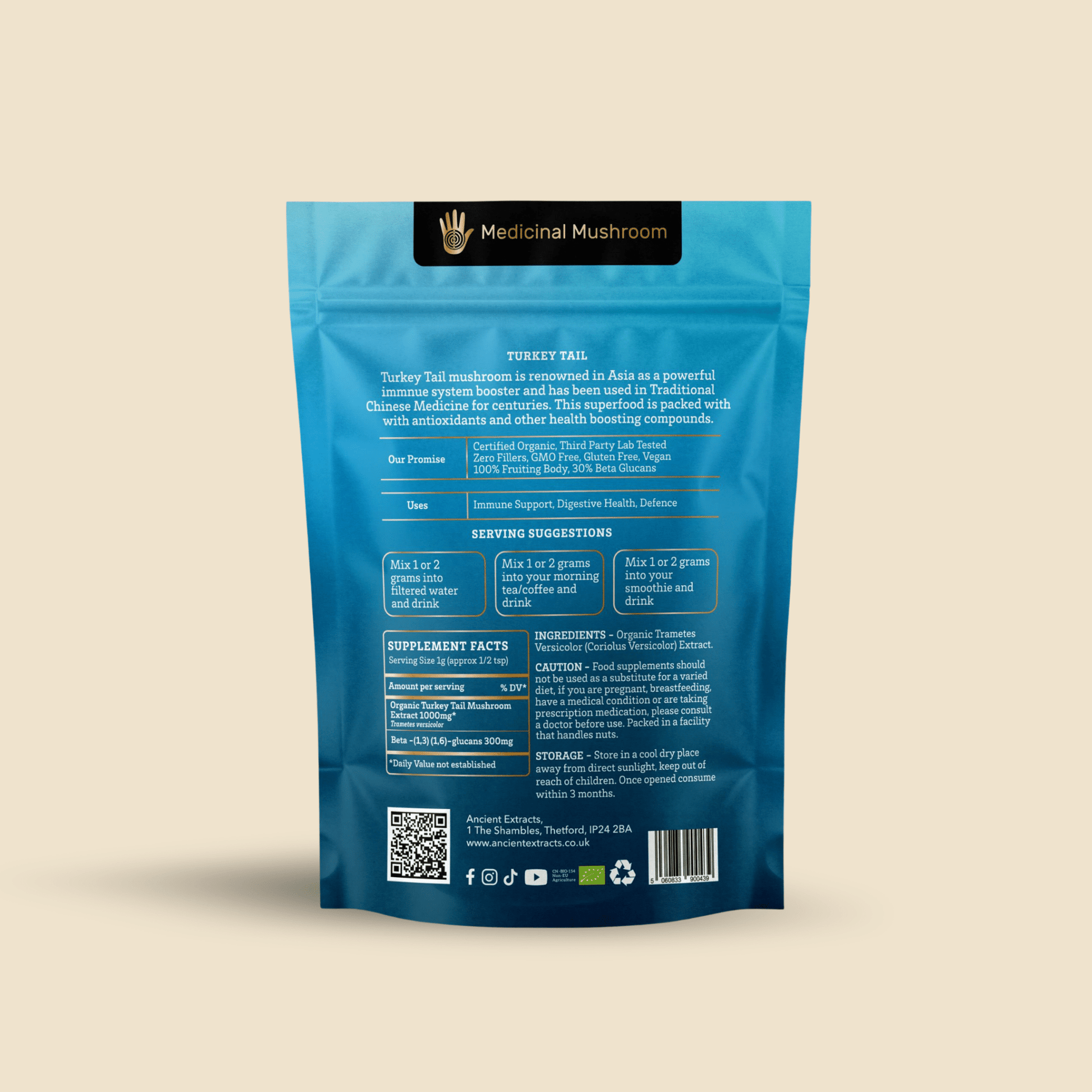 Ancient Extracts Turkey Tail Mushroom Extract for Pets