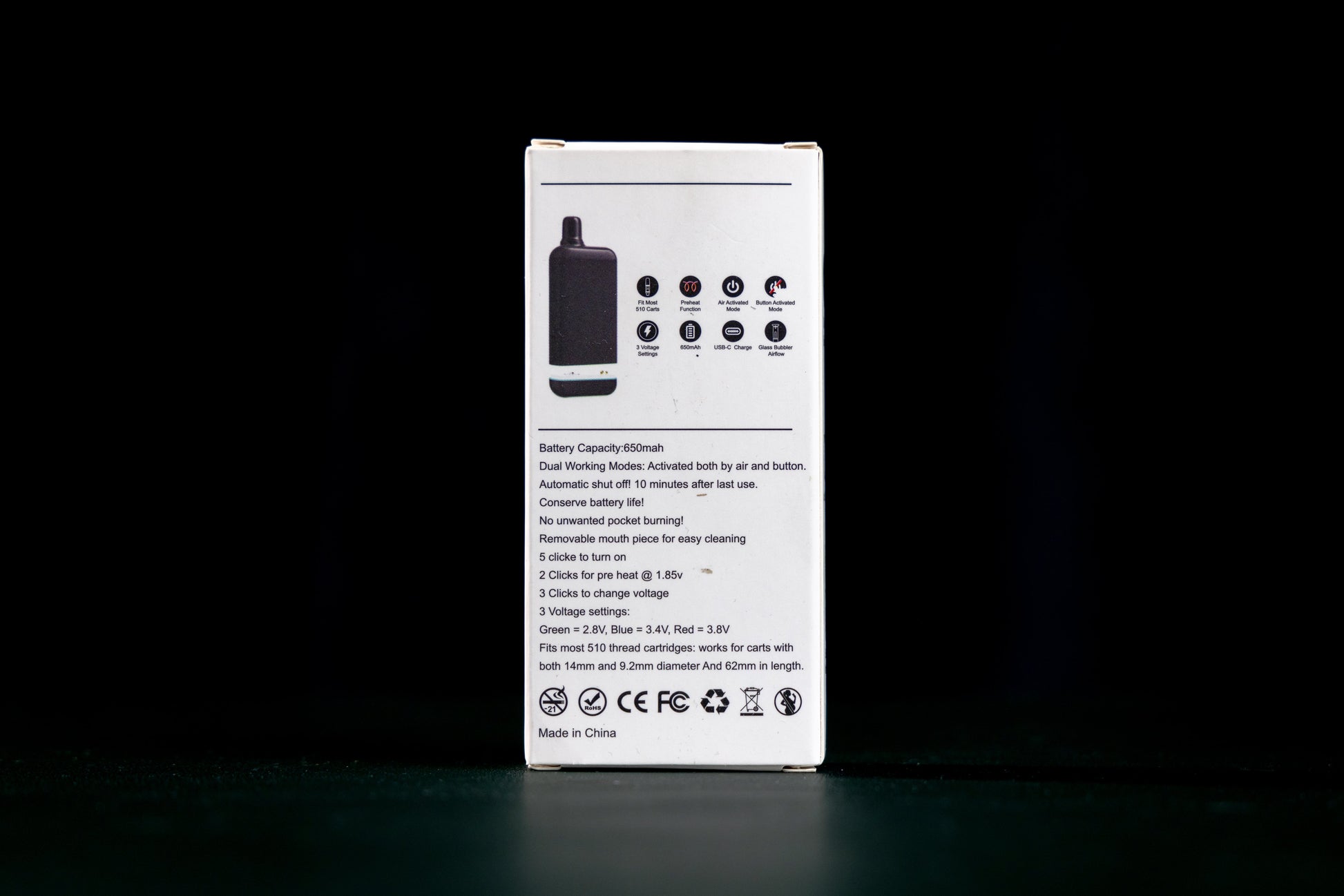 V Daily 510 Thread Discreet Cart Battery