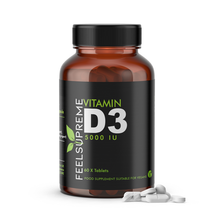 Feel Supreme Vitamin D3 5000IU Vegan Tablets