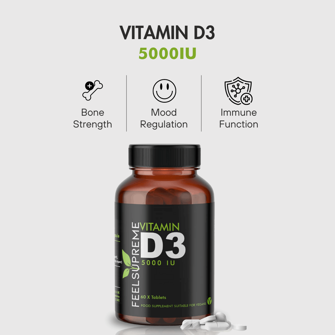 Feel Supreme Vitamin D3 Capsules bottle - 5000iu, 1 Bottle