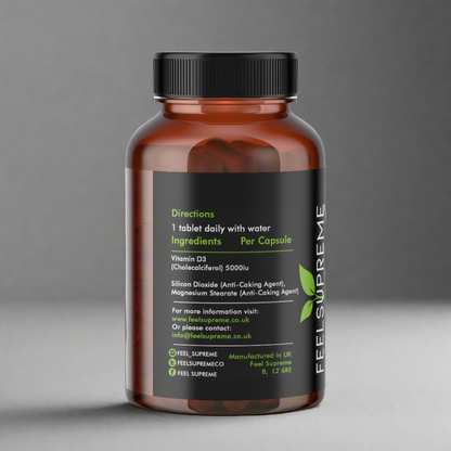Feel Supreme Vitamin D3 5000IU Vegan Tablets