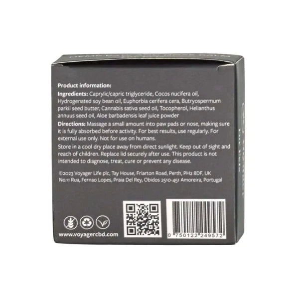 Voyager Pets Hemp Paw & Nose Balm ingredients | The CBD Hut