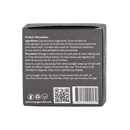 Voyager Pets Hemp Paw & Nose Balm ingredients | The CBD Hut