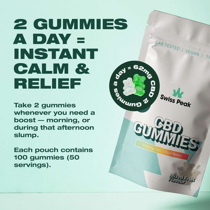 Swiss Peak CBD Bears Gummies 100 pack