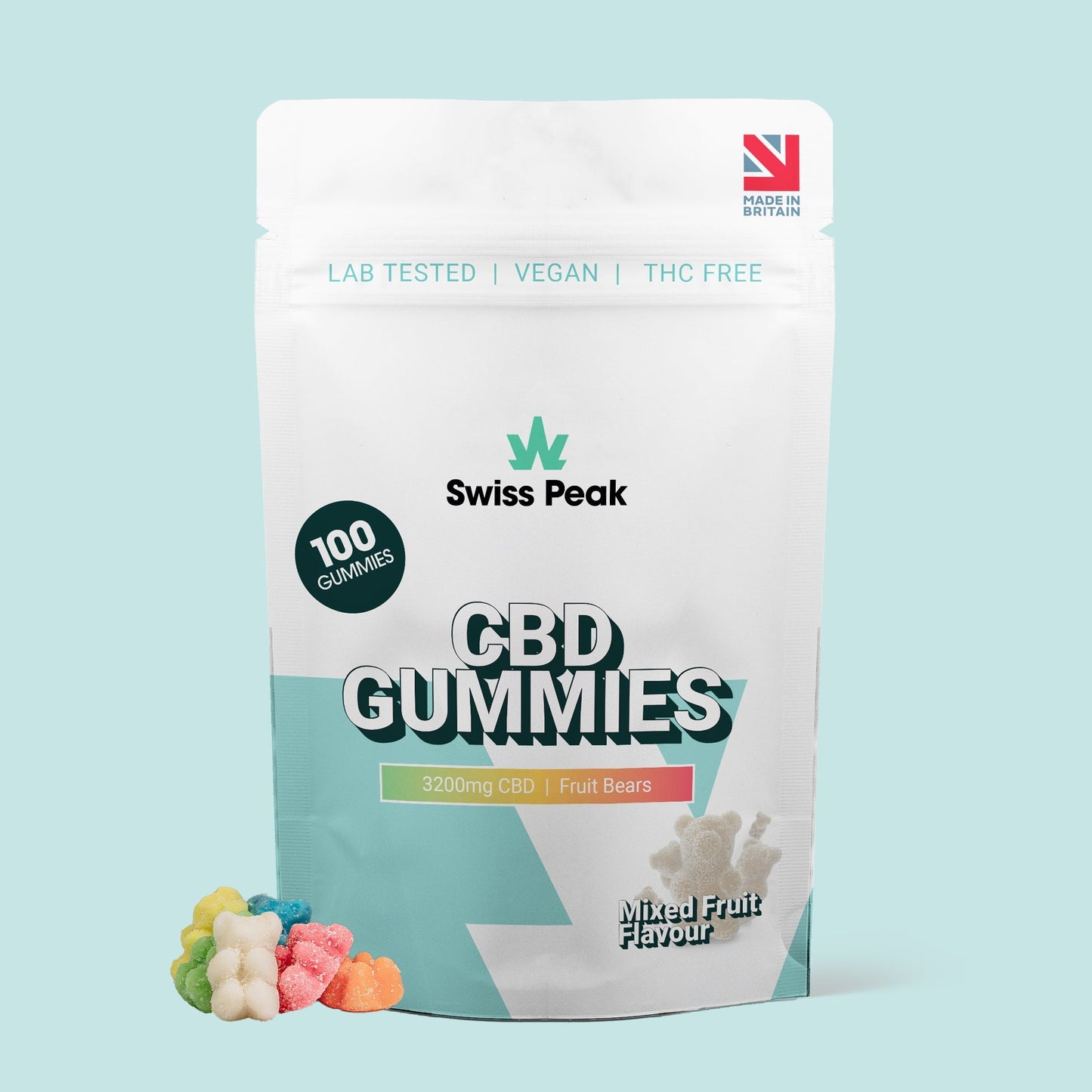 Swiss Peak CBD Bears Gummies 100 piece jar