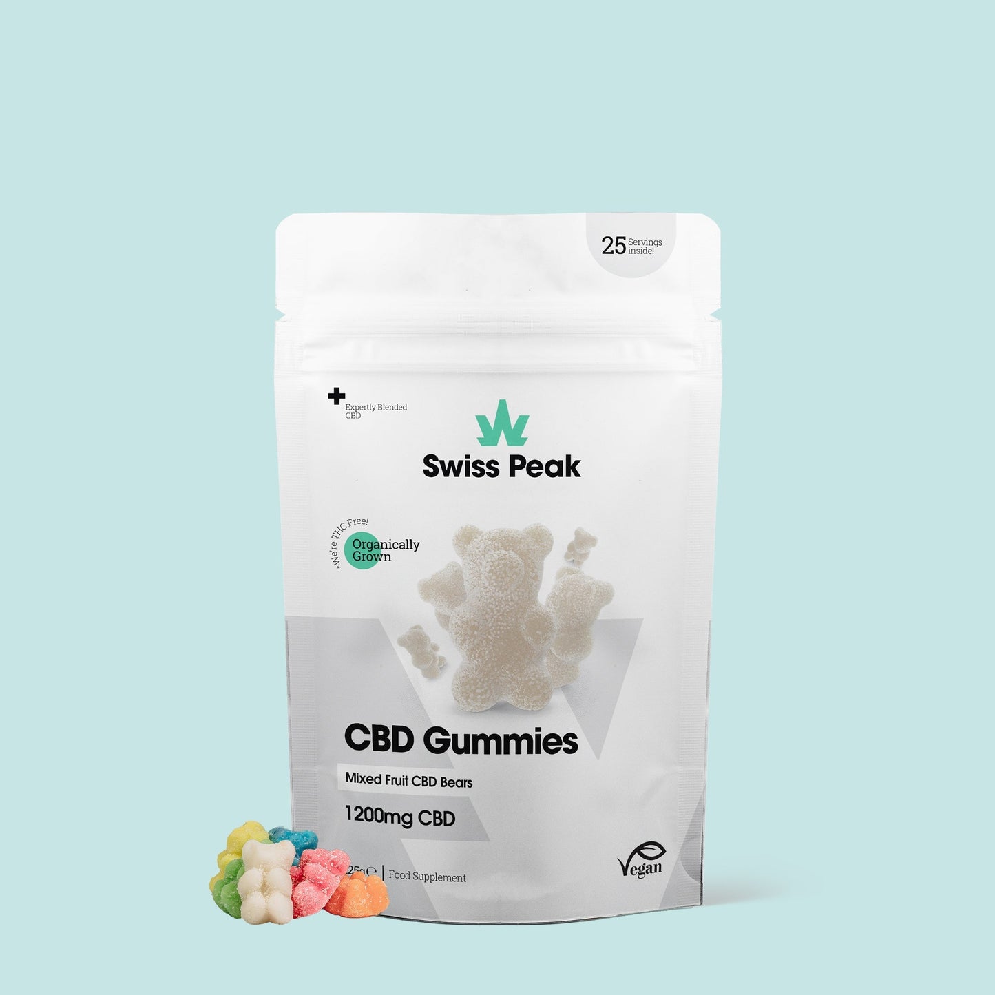Swiss Peak CBD Gummy Bears 1200mg 25 Gummies