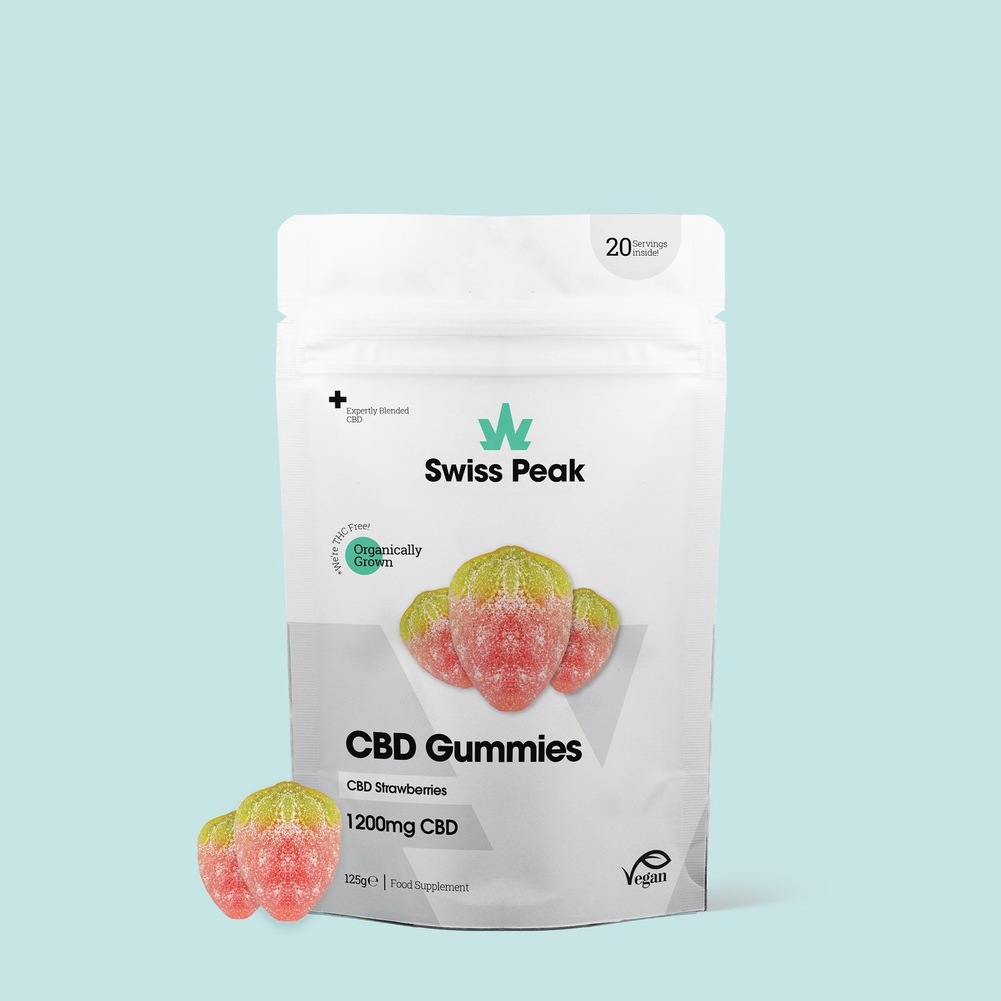 Swiss Peak CBD Gummy Strawberries 20 Gummies