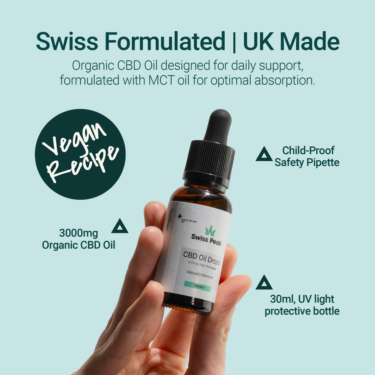 Swiss Peak CBD Oil 3000mg 30ml