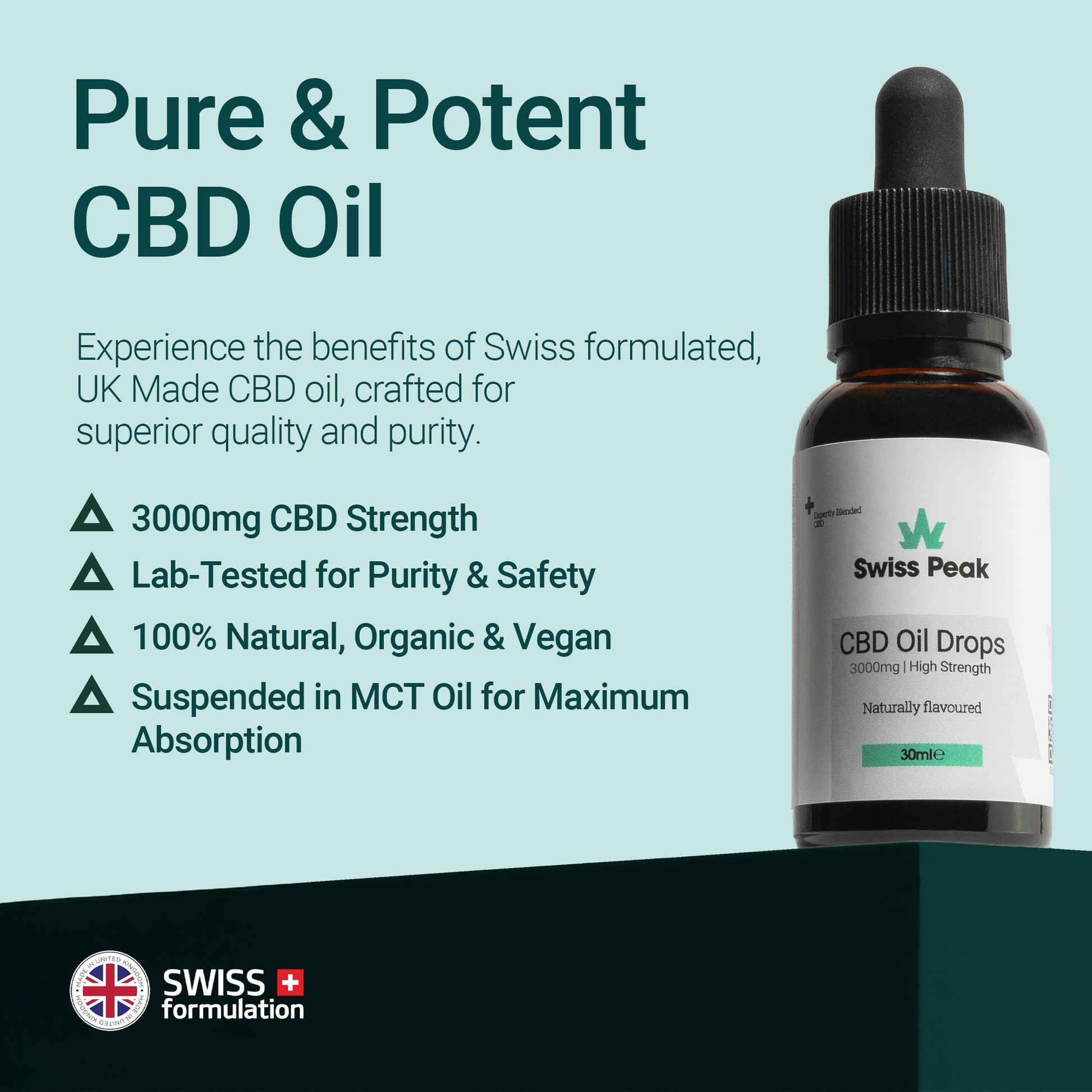 Swiss Peak CBD Oil 3000mg 30ml