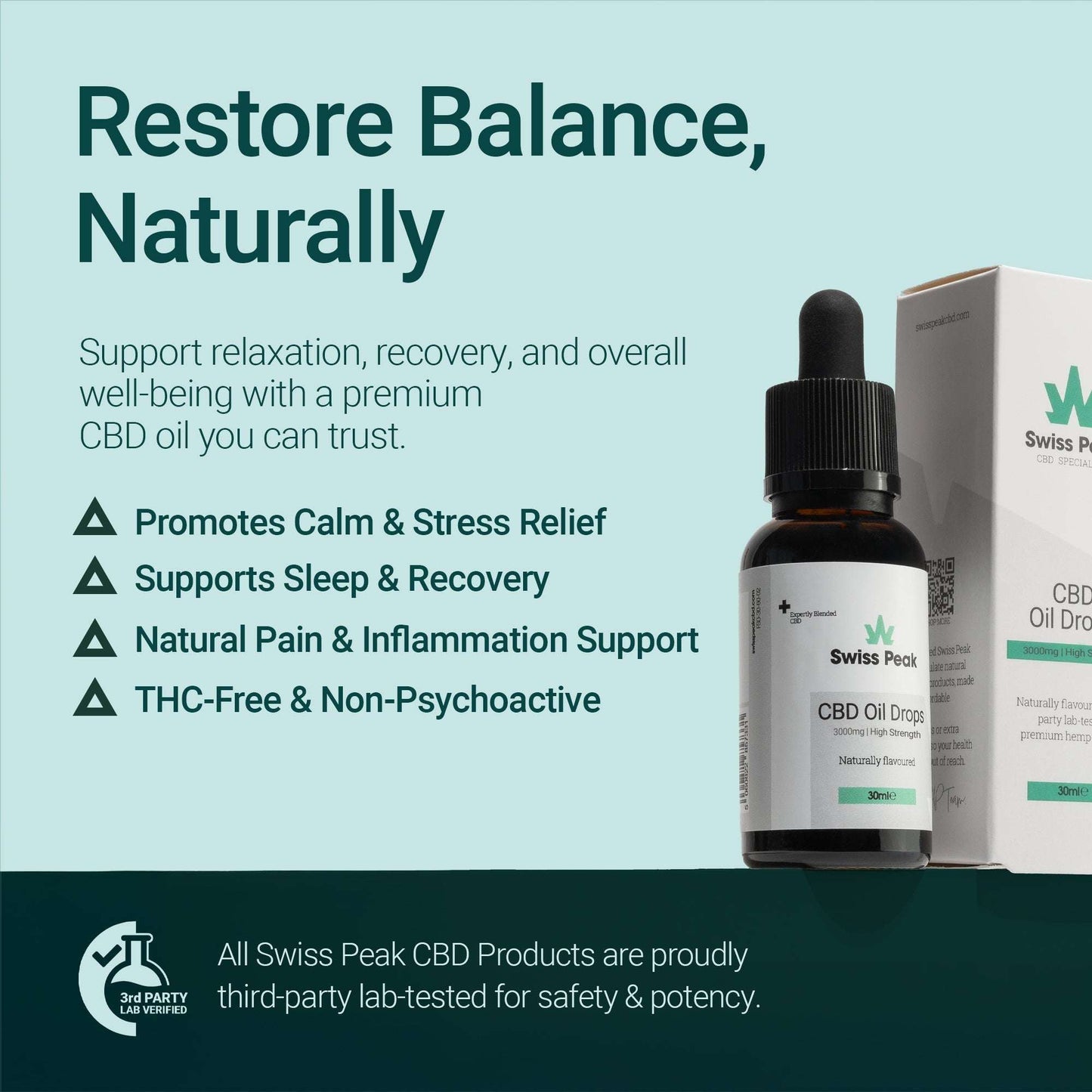 Swiss Peak CBD Oil 3000mg 30ml
