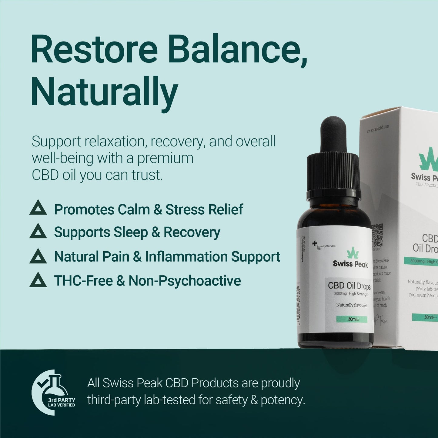 Swiss Peak CBD Oil 3000mg 30ml