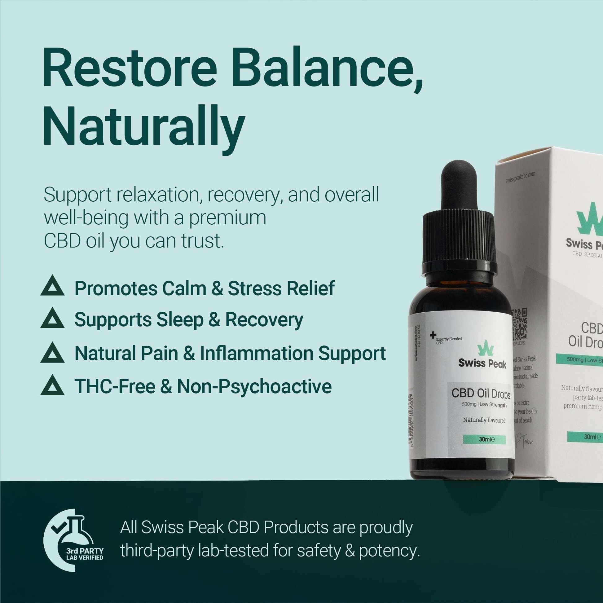 Swiss Peak CBD Oil 500mg 30ml