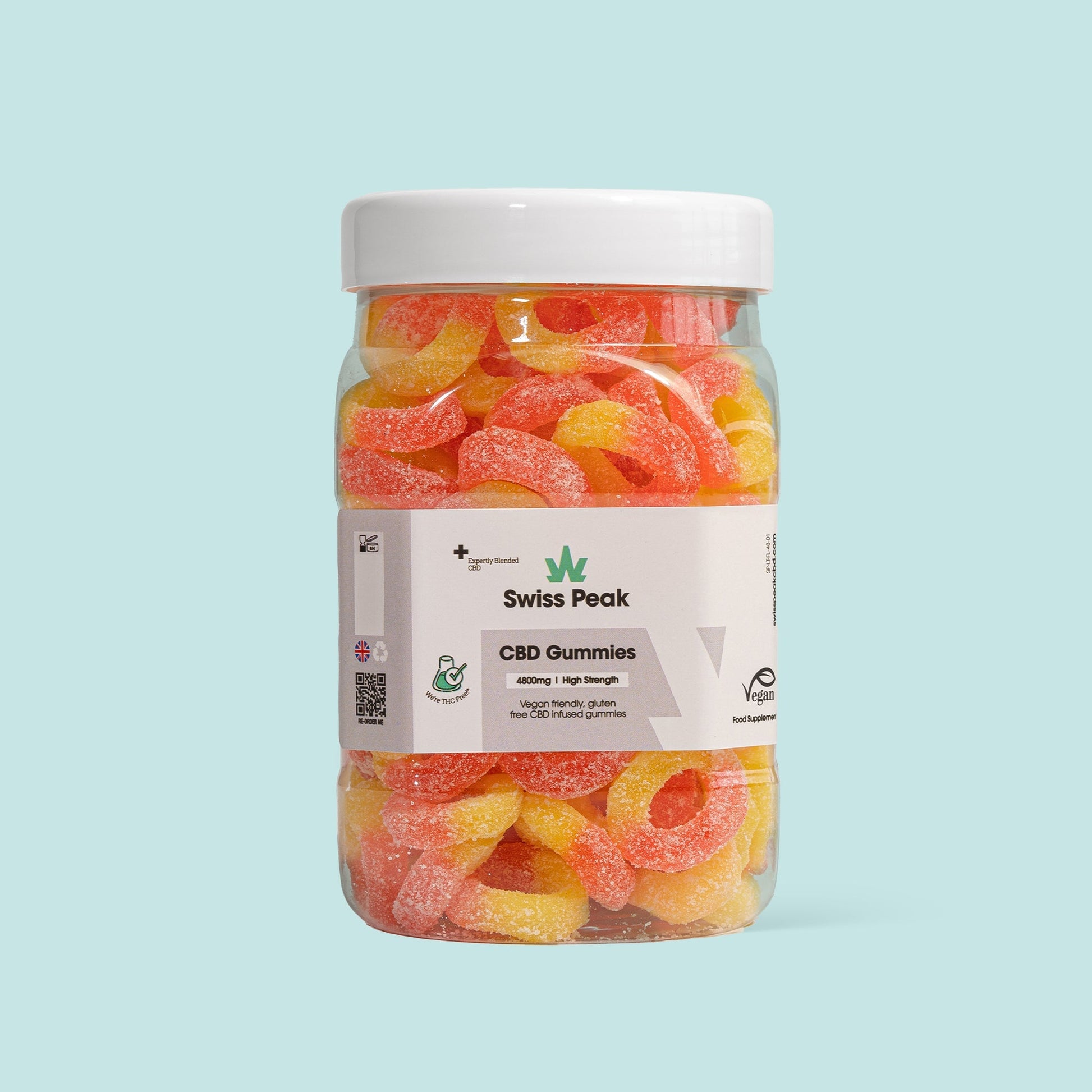 Swiss Peak CBD Peach Ring Gummies 110 Gummies