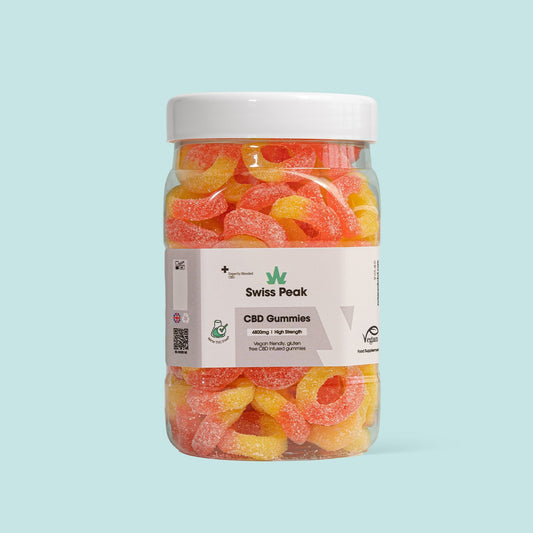 Swiss Peak CBD Peach Ring Gummies 110 Gummies