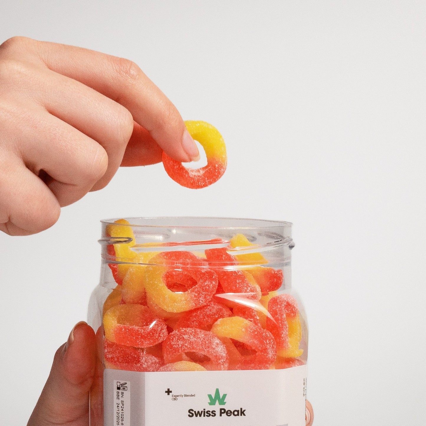 Swiss Peak CBD Peach Ring Gummies 110 Gummies
