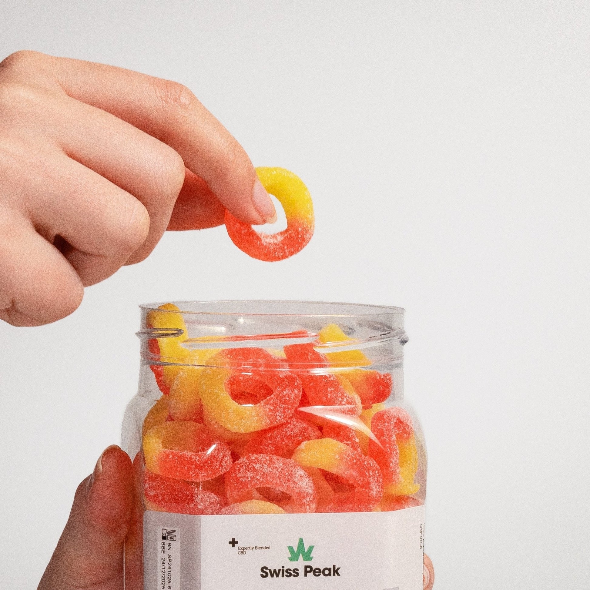 Swiss Peak CBD Peach Ring Gummies 110 Gummies