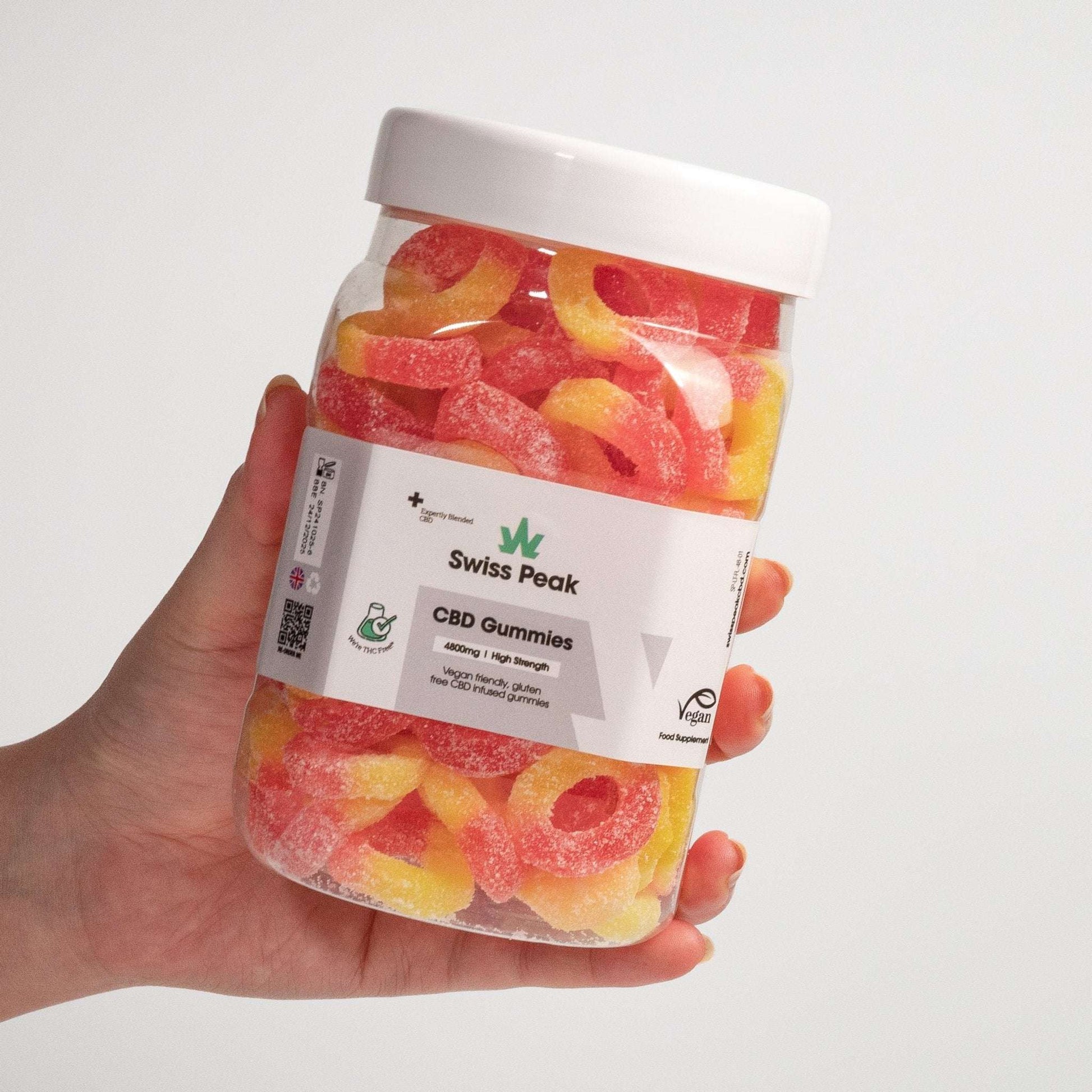 Swiss Peak CBD Peach Ring Gummies 110 Gummies product image