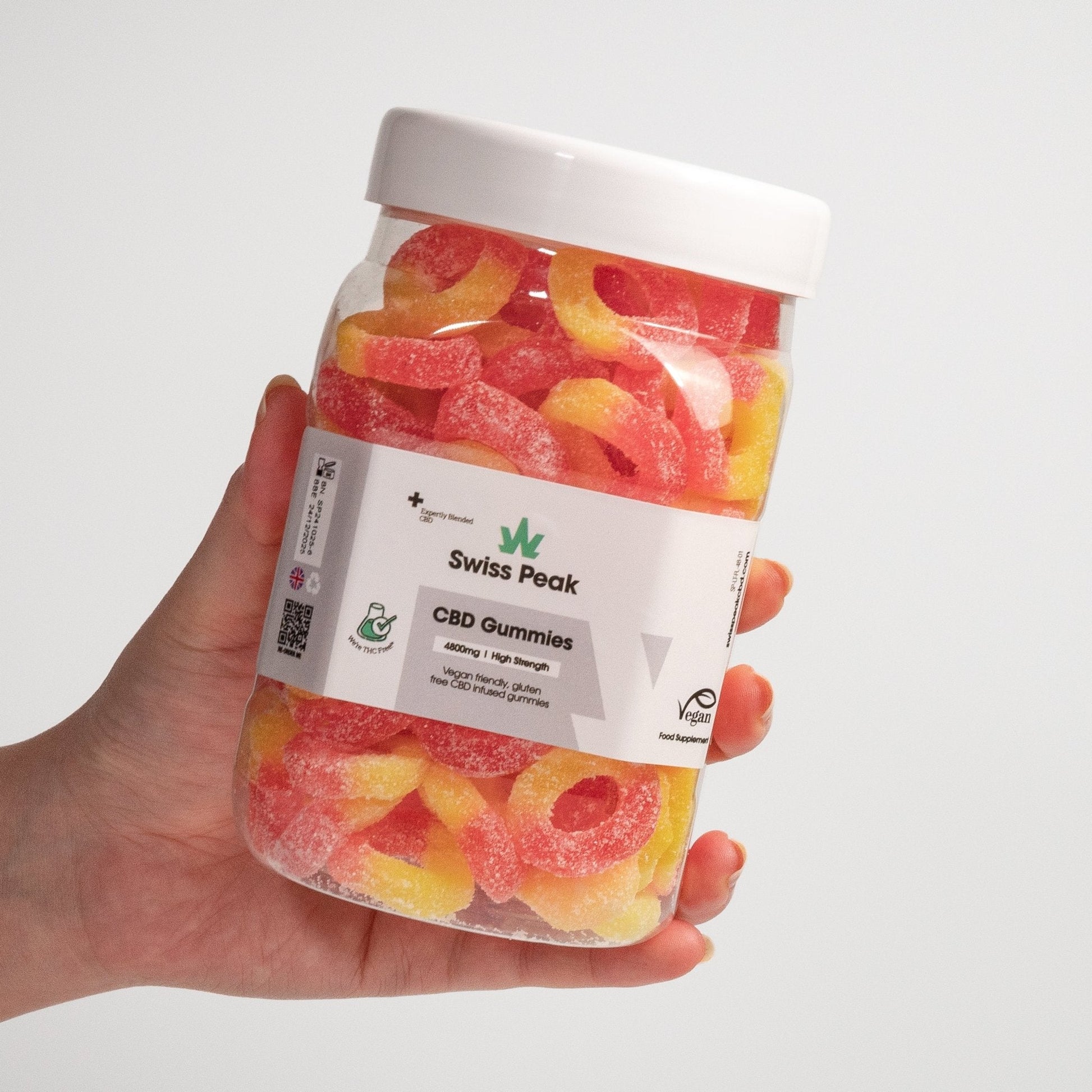 Swiss Peak CBD Peach Ring Gummies 110 Gummies