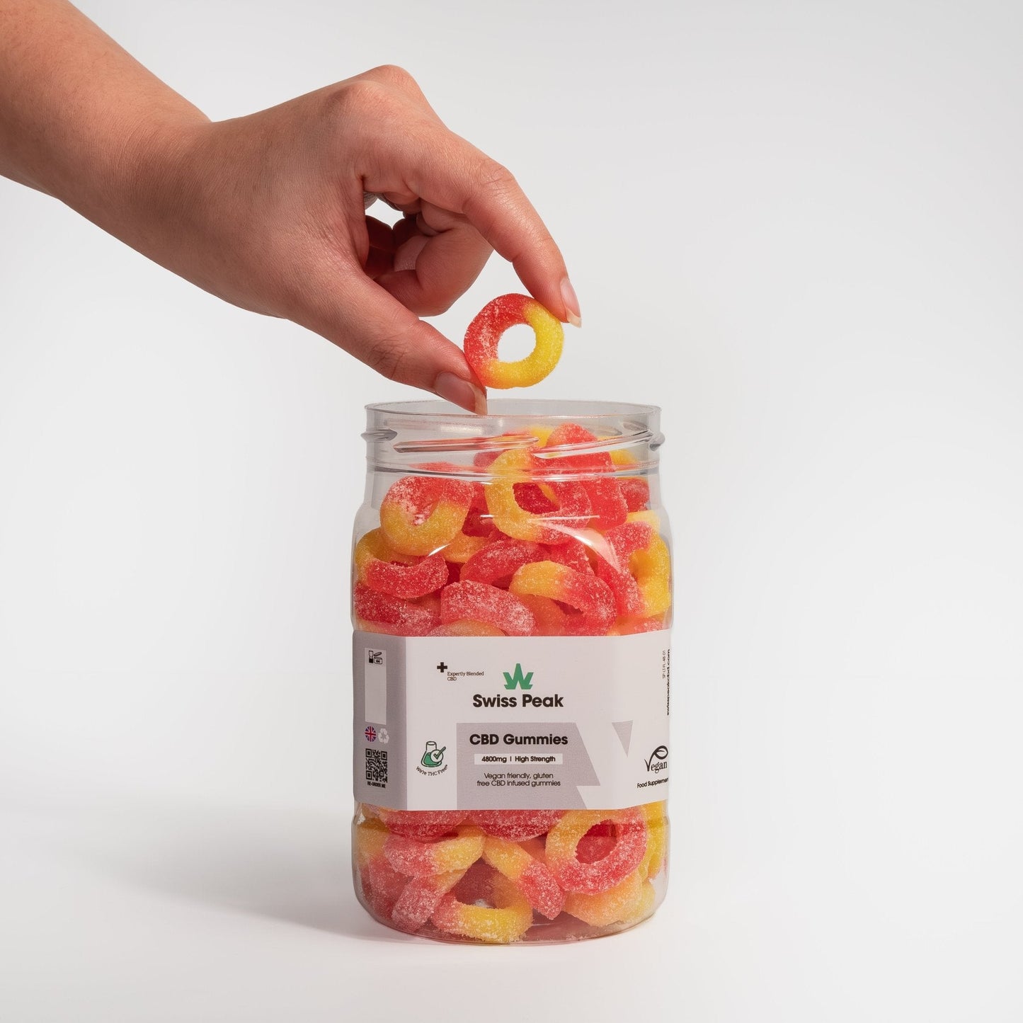 Swiss Peak CBD Peach Ring Gummies 110 Gummies