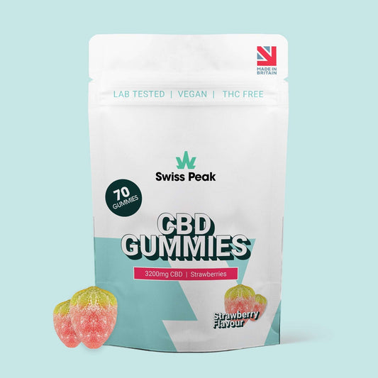 Swiss Peak CBD Strawberry Gummies 70 Gummies product image from Swiss Peak CBD