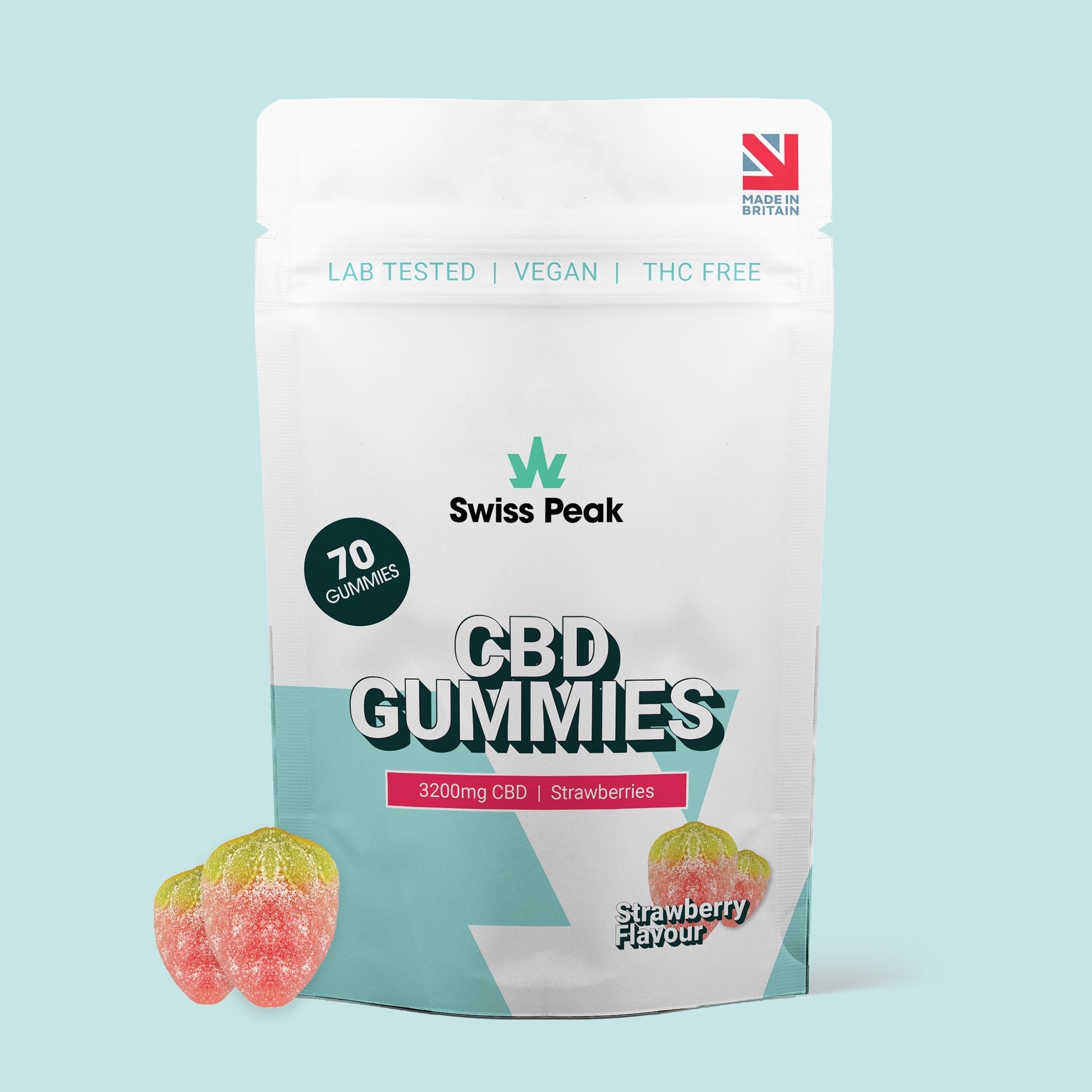 Swiss Peak CBD Strawberry Gummies 70 Gummies