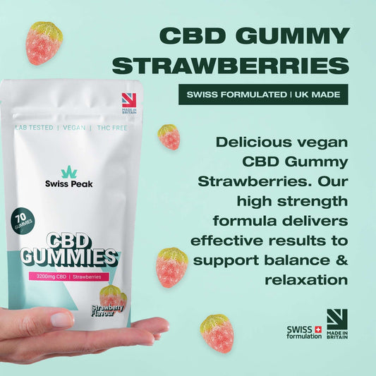 Swiss Peak CBD Strawberry Gummies 70 Gummies product image from Swiss Peak CBD