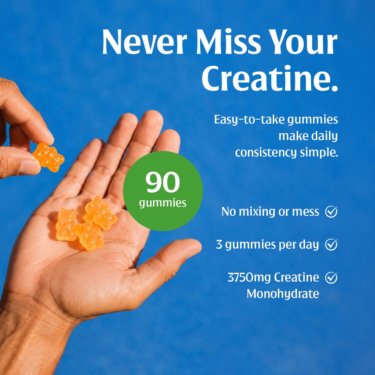 Swiss Peak Creatine Gummies UK-made product information graphic