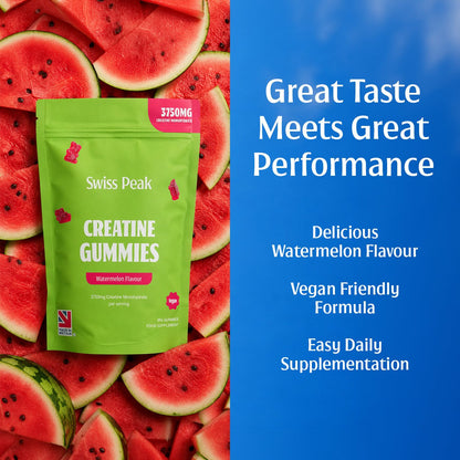 Creatine Gummies 3750mg Creatine Monohydrate Watermelon Flavour 90 Vegan Gummies
