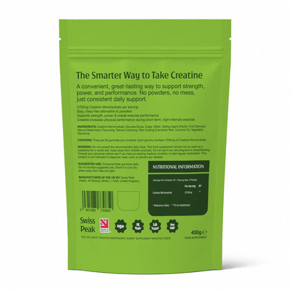 Creatine Gummies 3750mg Creatine Monohydrate Watermelon Flavour 90 Vegan Gummies
