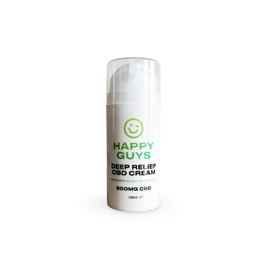 Happy Guys 500mg CBD Deep Pain Relief Muscle & Joint Cream - 100ml | The CBD Hut