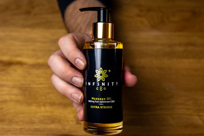 Infinity CBD Full Spectrum Massage Oil 900mg bottle