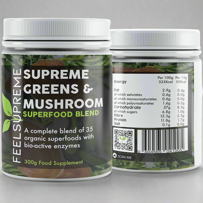 Feel Supreme Greens & Mushroom Superfood Blend 300g