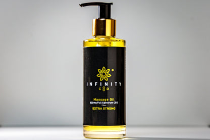 Infinity CBD Full Spectrum Massage Oil 900mg bottle