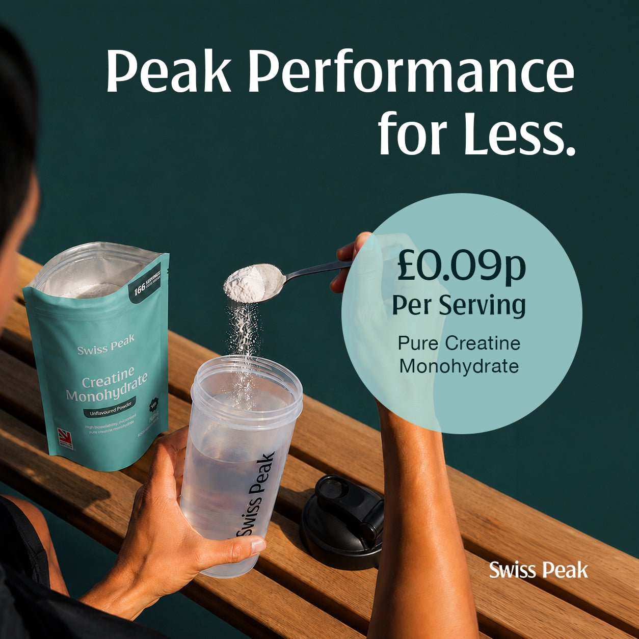 Swiss Peak Micronised Creatine Monohydrate Powder 500g