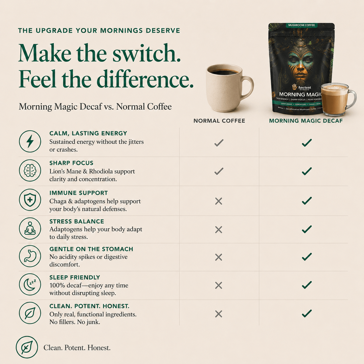 Ancient Extracts Morning Magic Decaf Coffee Starter Kit