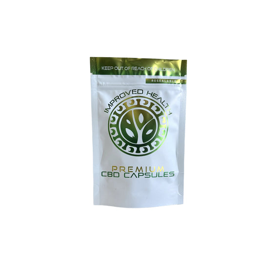 Improved Health Cold Pressed Organic Indica CBD Capsules 50mg