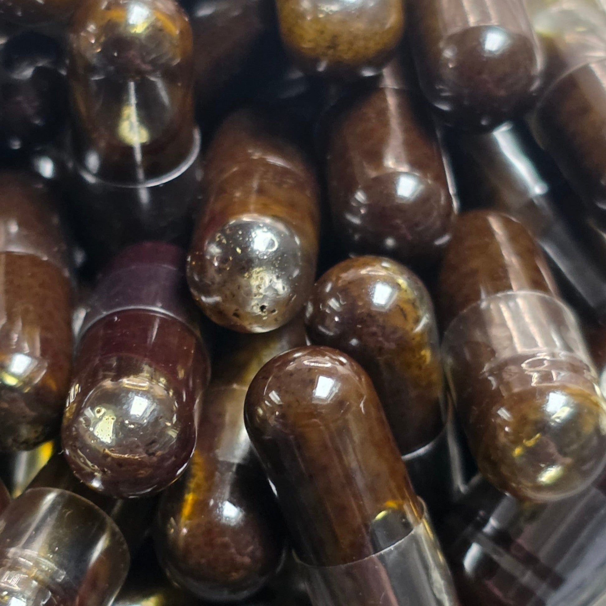 Close-up of Improved Health Jack Frost CBG FECO capsules