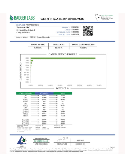 Improved Health Full Spectrum CBD Live Resin Vape Cartridge 0.5ml & 1ml