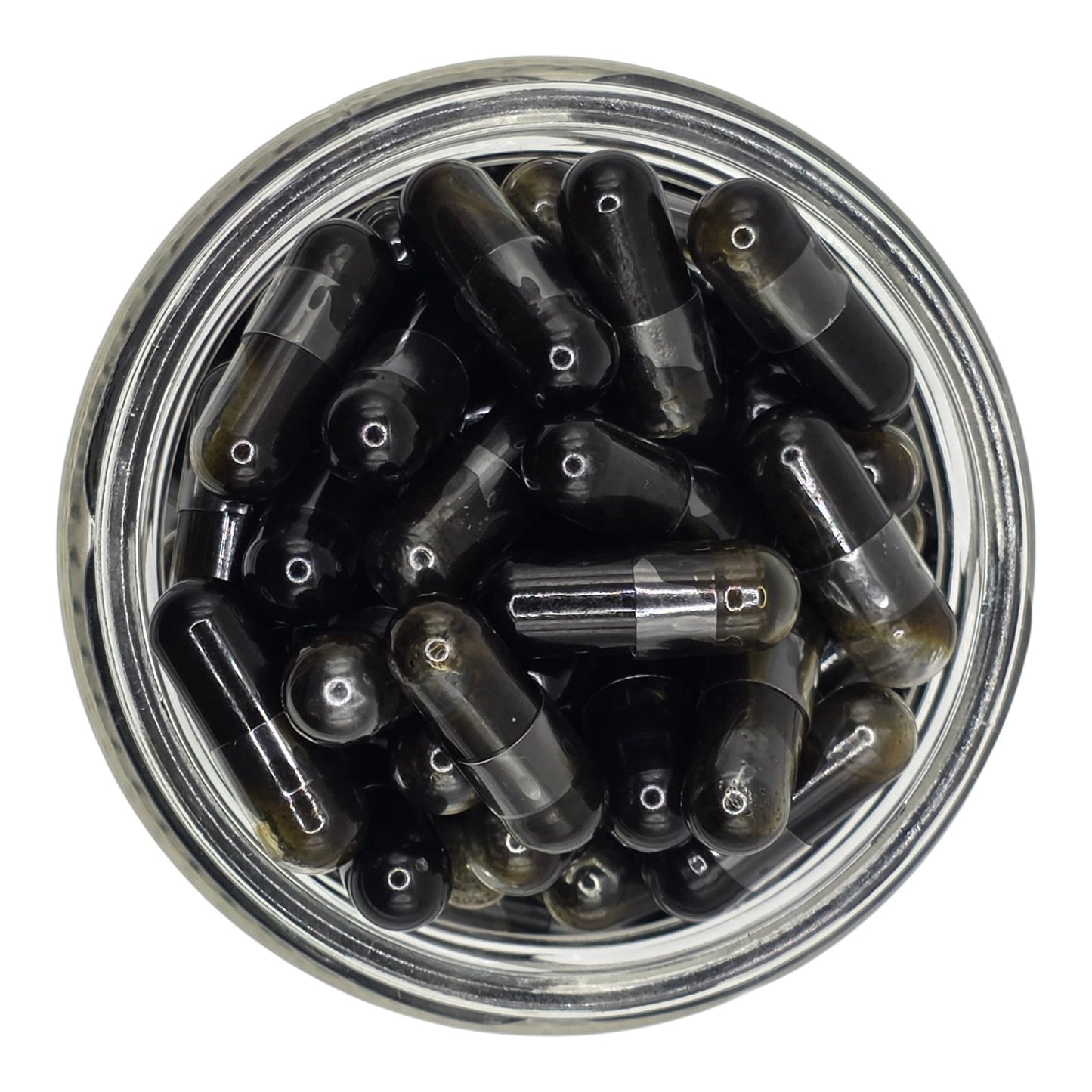 Improved Health Jack Frost CBG FECO capsules viewed from above