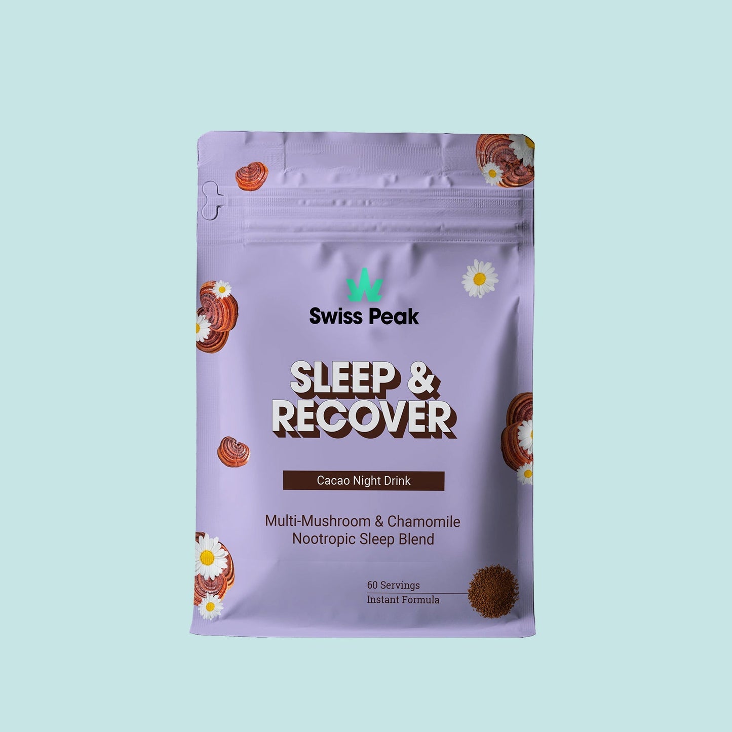 Swiss Peak CBD Sleep Mushroom Cacao Blend 60 Servings